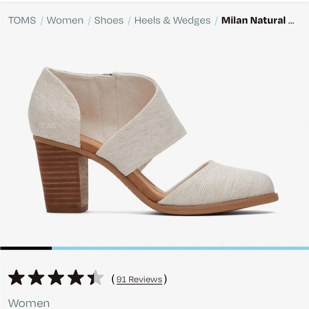 New TOM’s Milan Natural Closed Toe Heel - Picture 4 of 4